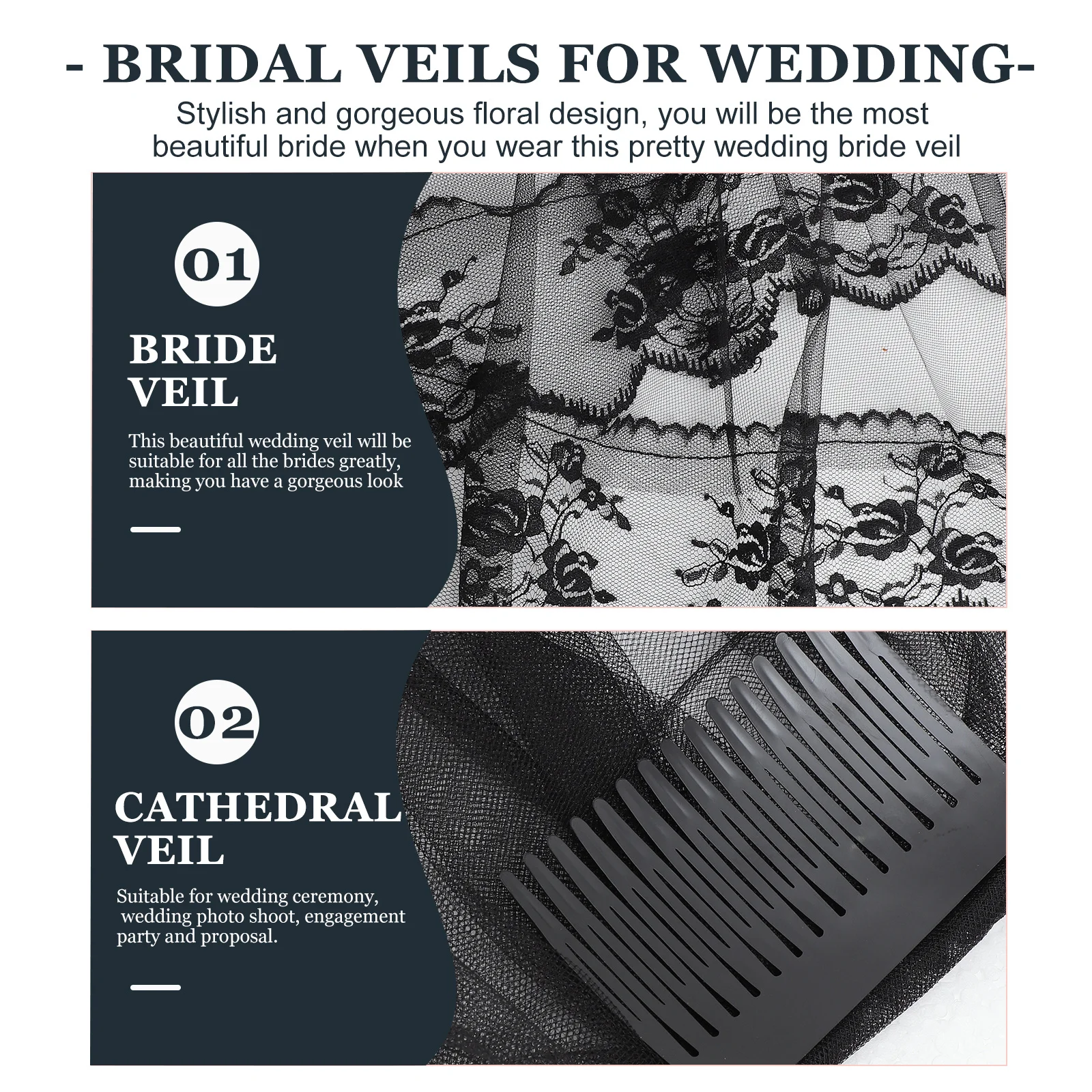 

Stunning Short Wedding Veil Tulle Sheer Vintage Lace Bridal Accessory for Halloween Cosplay Wedding Veil Veils for Brides