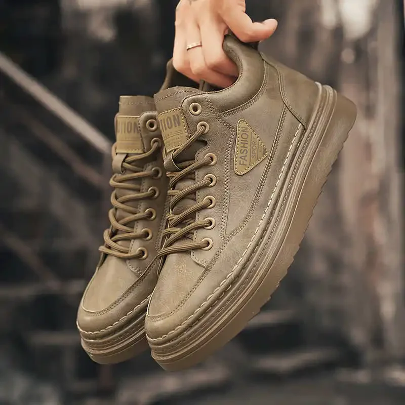 أحذية رياضية بنية لزيادة الارتفاع أحذية كاواي منسوجة ذات علامة تجارية فاخرة أحذية رجالية سوداء أحذية رياضية غير تقليدية عروض رائعة Tenid