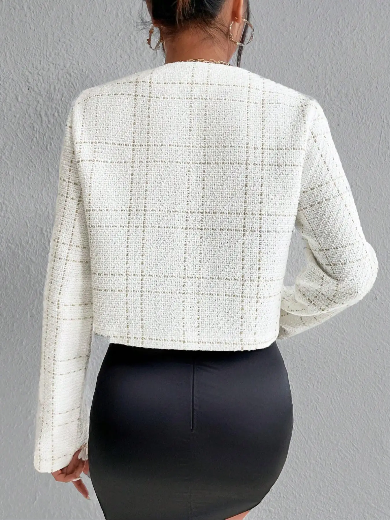 Women's Patchwork Style Jacket, Casual Fitted Design, Moderate Fabric Thickness, Perfect for Fall Season, Stylish Outerwear for
