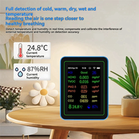 -ABDH Tuya Wifi 12 In 1 Air Quality Monitor Multifunction PM2.5 AQI PM1O HCHO TVOC CO CO2 Screen Display Air Detector
