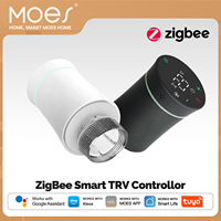 MOES Tuya ZigBee3.0 New Radiator Actuator Valve Smart Programmable Thermostat Temperature Heater TRV With Alexa Voice Control