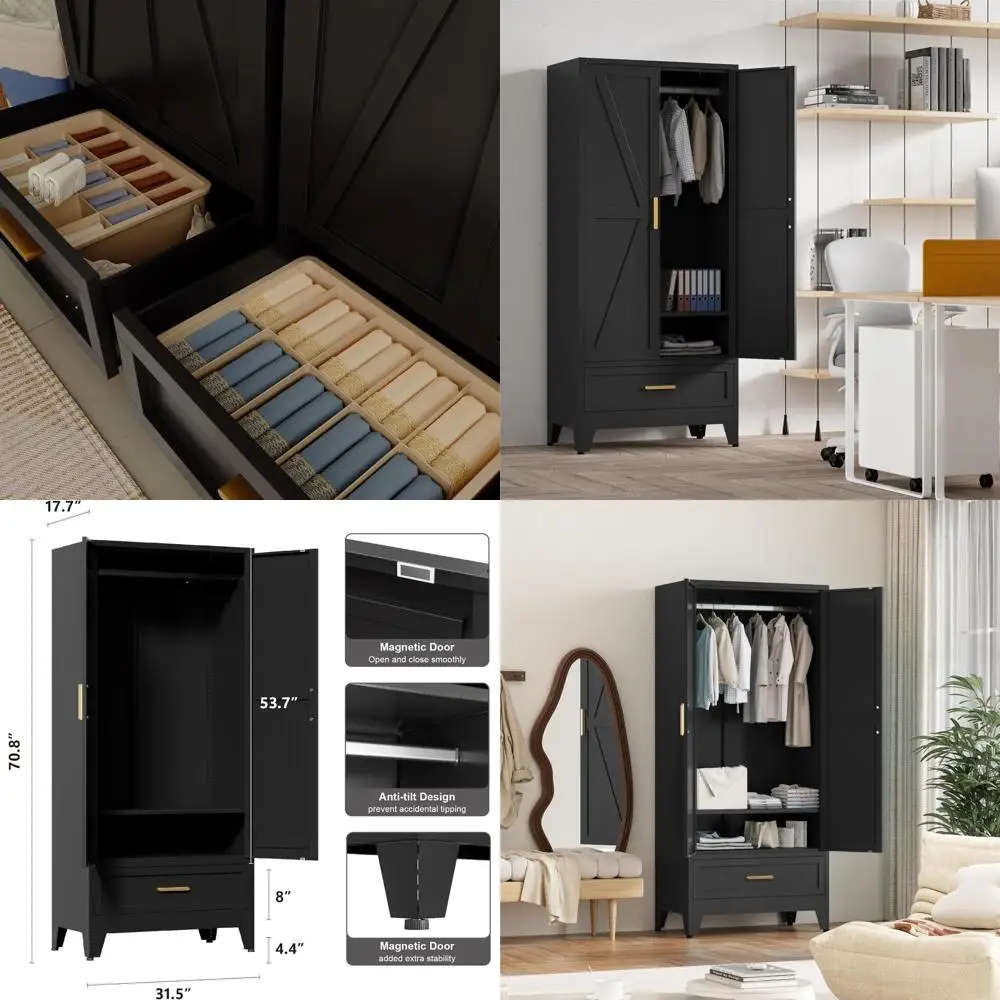 71'' Black Armhouse…