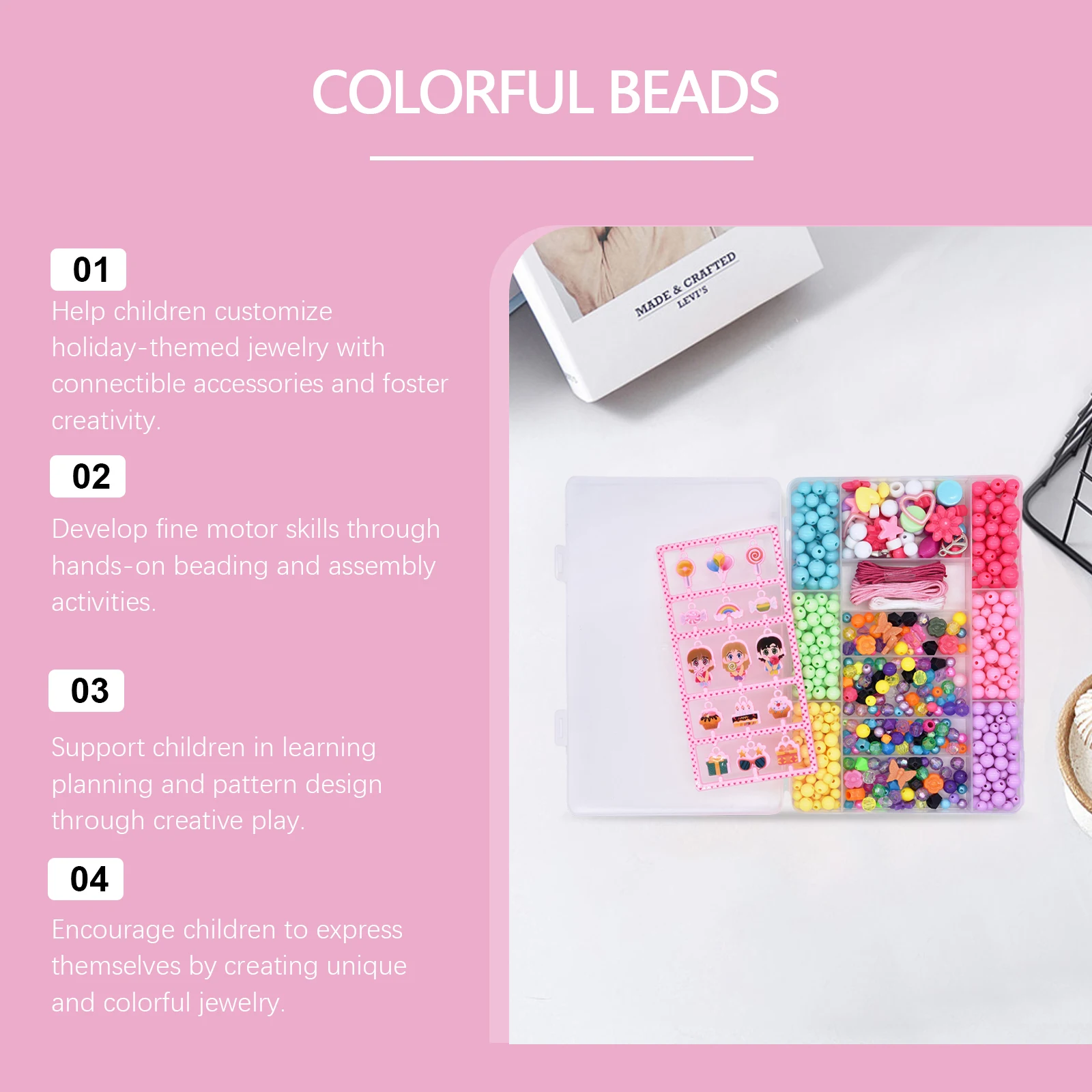 مجموعة خرز ملونة للأطفال لصنع  - مراجعة Jewelry Making Kit For Kids وسعره