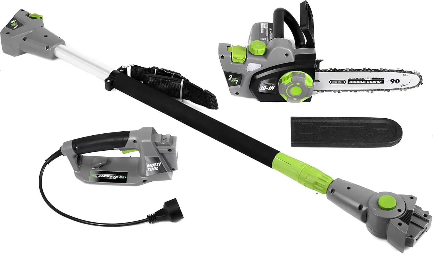 7-Amp 10-Inch Convertible 2-in-1 Corded Electric Pole Saw/Chainsaw