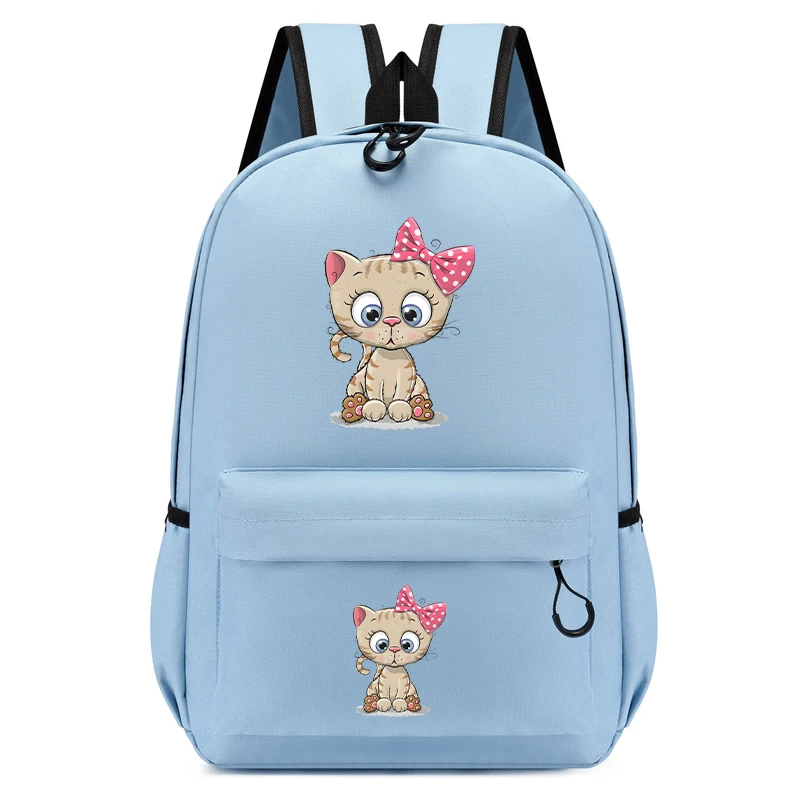 Basisschooltas Schattige Cartoon Kitten Print Schoolrugzak Studenten Kawaii Kat Meisjes Schooltas Boekentas Kinderen Bagpacks