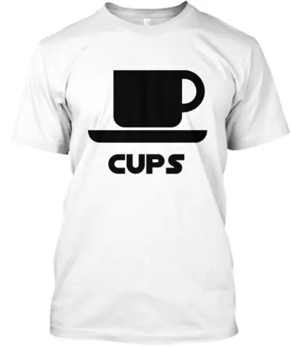 Coffee Cups Art T-Shirt Made in the USA Size S to 5XL