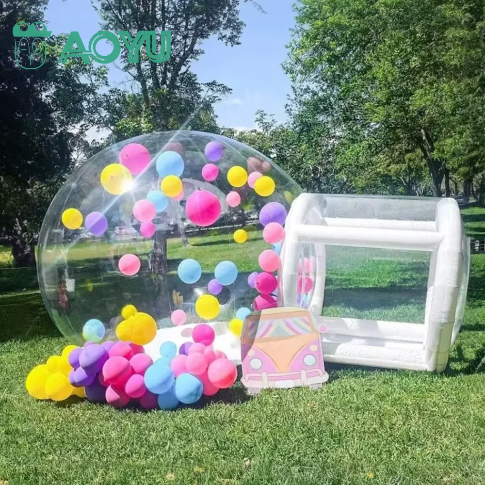 

AOYU Buy Hotel Bubble House Room Hemisphere Design For Sale Outdoor Transparent Bubble Dome Tent Star Bouncy Inflatable Castle