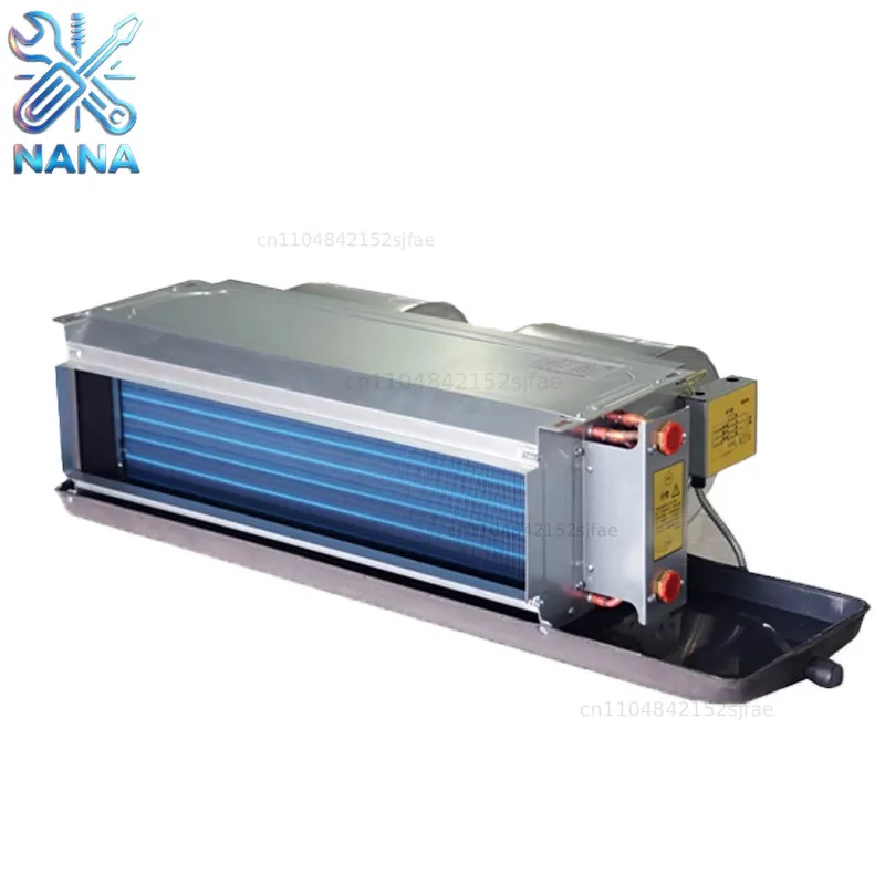 Horizontal concealed fan coil, ceiling type encrypted fin air disc, thickened copper tube air disc