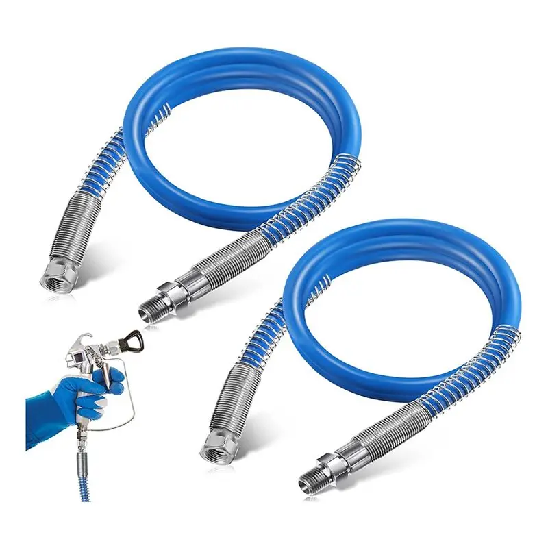 A58Z 4Ft Airless Paint Extension Hose,3/16Inch Pressure Paint Whip Hose,3000PSI Extended Wall Painting Tube 2PCS