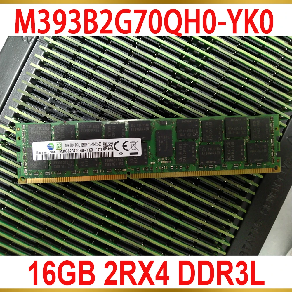 

For Samsung RAM 16G 16GB 2RX4 DDR3L PC3L-12800R 1600 REG Server Memory M393B2G70QH0-YK0