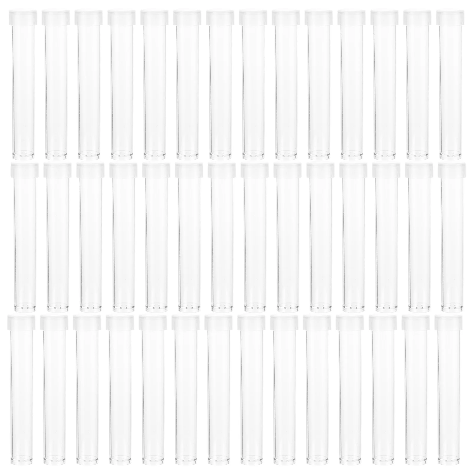 100Pcs Transparent Small Bottles Test Tubes Easy Seal Leak Proof Portable for Cosmetics Lotion Gel Storage Clear Tube Containers