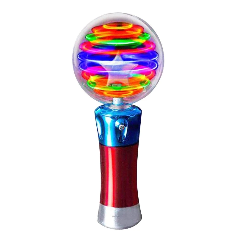 Glowing Star Round Sticks Light Up Spinning Wand Party Supplies Glowing LED Toy Light Show Favor