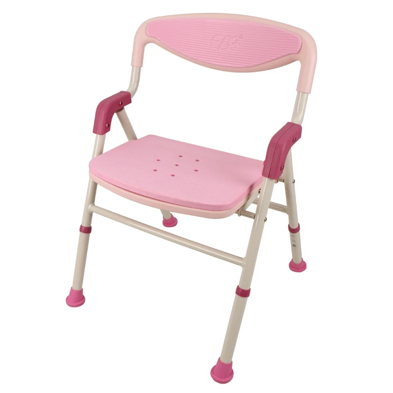 Folding Elderly Shower Stool Support Patient Back Handicap Toilet Shower Stool Portable High Shower Sillas Plegables Furniture