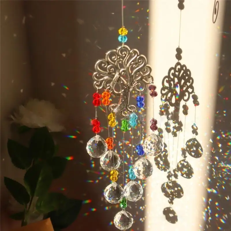 

83XC Handmade Crystal Tree of LifesSun Catcher Pendant for Window Wedding Decoration
