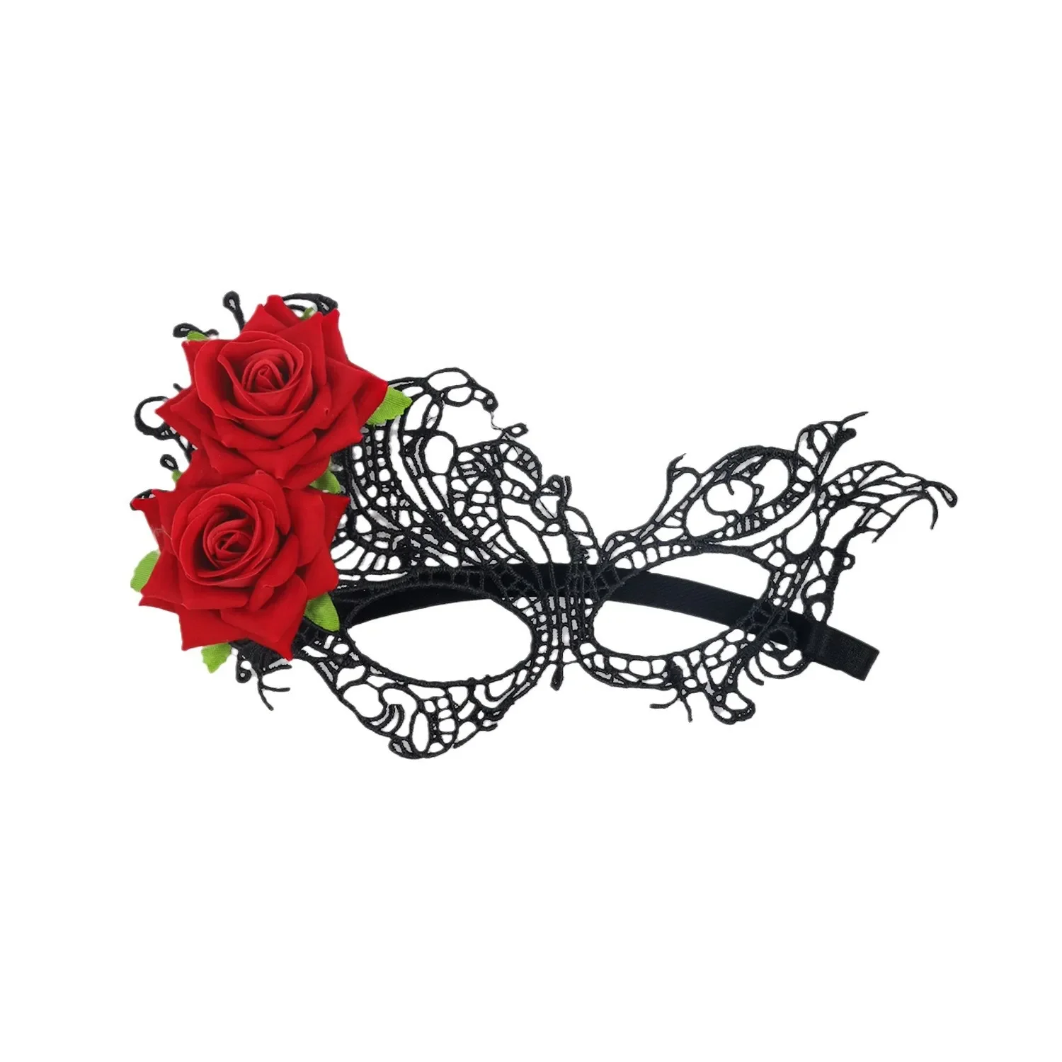 

Party Masks Makeup Ball Performance Mask Halloween Party Rose Blossoms Lace Diamond Mask Eye Mask