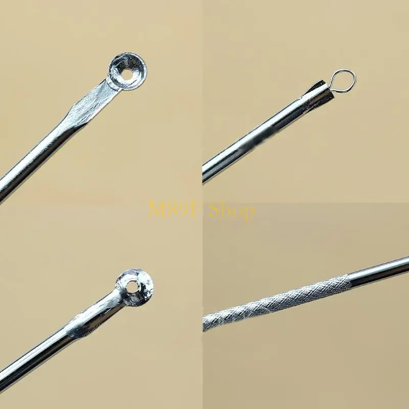 M89f 5 -stcs Blackhead Comedone roestvrije acne puistje blemish extractor remover naalden