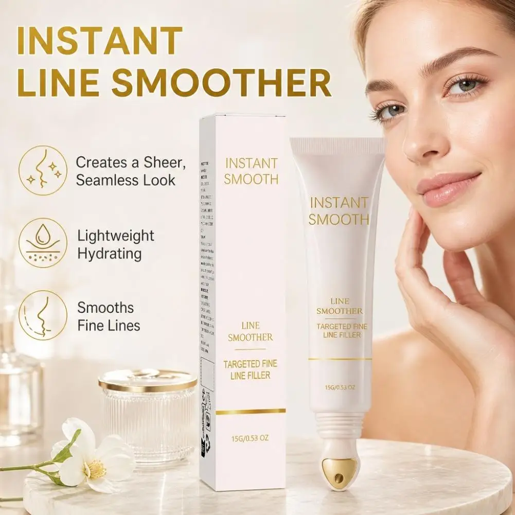 Instant Smooth Line Smoother Primer 15g Targeted Fine Line Filler Soften Cream Hydrating Lightweight Natural Makeup Base Primer