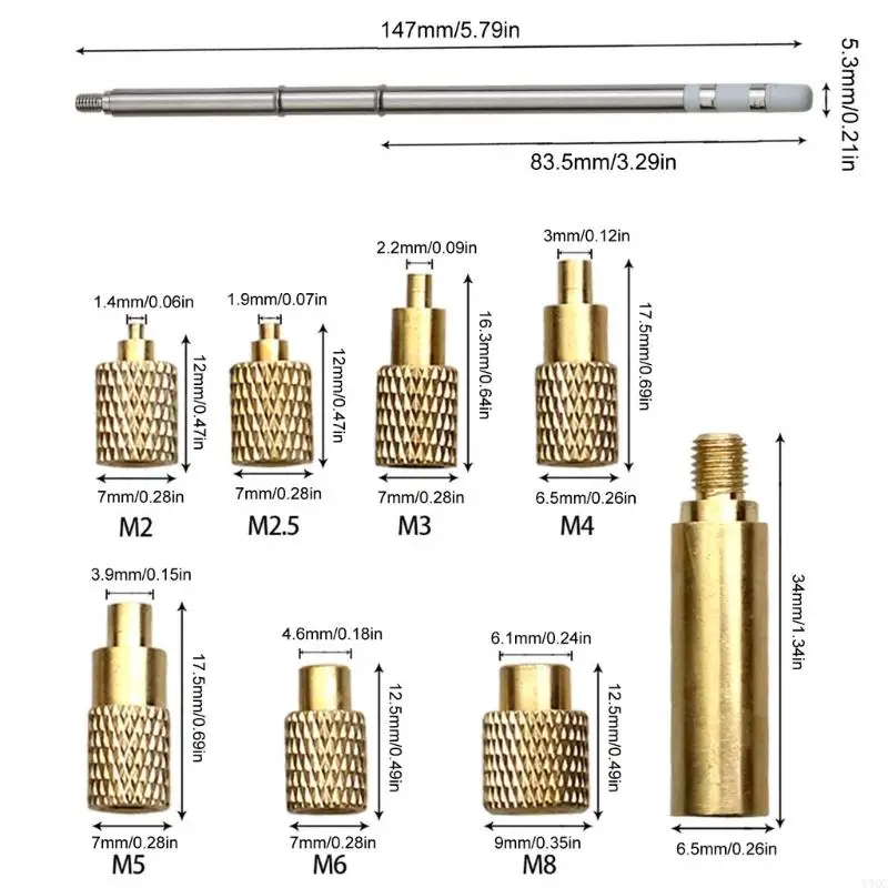 Temperatura ajustável eficiente inserção calor solda solda para vários materiais impressão 3D Necessidades y4qc