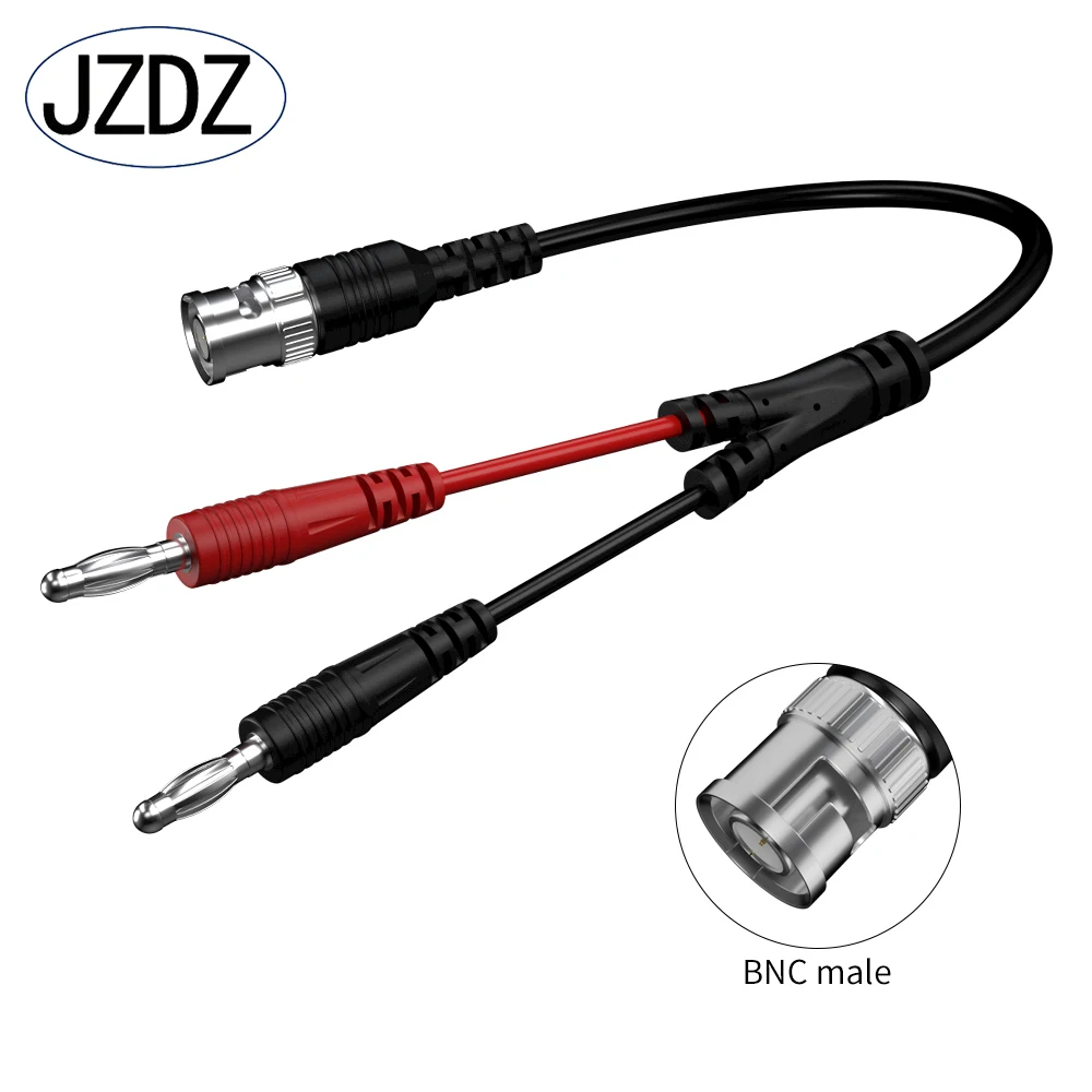 Imagem -03 - Jzdz-bnc Male para mm Banana Plug Low Loss Cabo Coaxial Conector de Chumbo para Osciloscópio Isolados Cabo Bnc J.70044a
