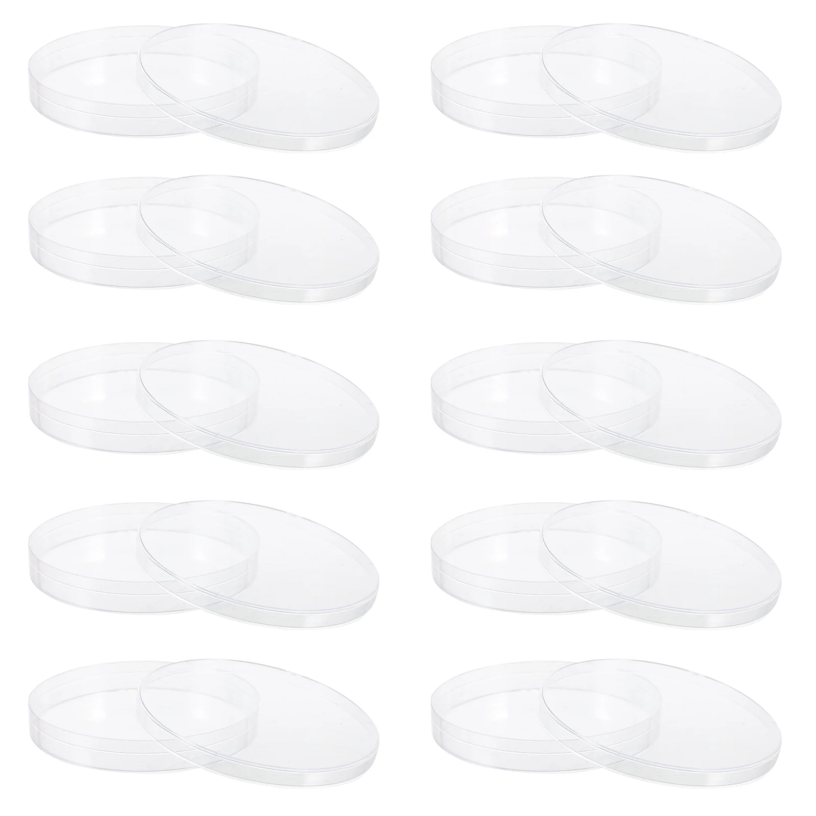 

20 Pcs Petri Dish Smooth Surface Dishes for Culture Yeast Mushroom Clear Plastic Transparent Laboratory