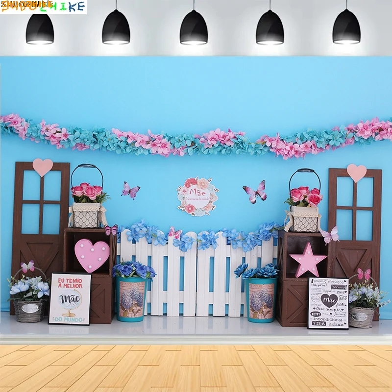 

Newborn Baby 1st Birthday Party Photography Backdrops Colorful Balloon Arch Cake Smash Family Rehearsal Background Props TS-05