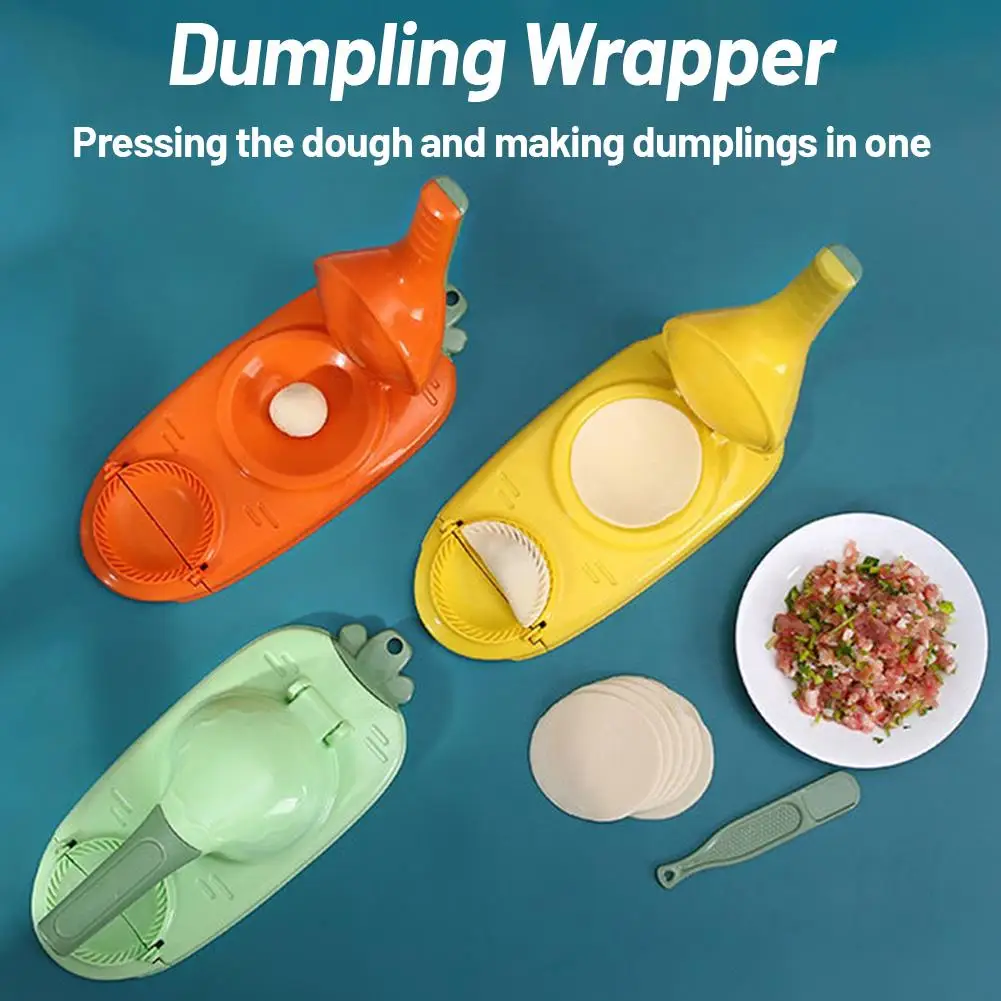 Máquina manual 2 en 1 para hacer dumplings, molde para masa de repostería, herramienta plegable para hacer Gyoza y Samosa, accesorio de cocina.