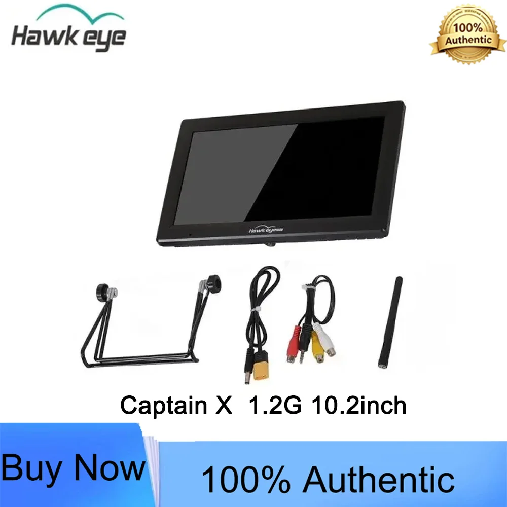 Hawkeye Captain X 10.2 Inch 1.2GHz 1.2G 64CH FPV Monitor with HDMI DVR 8 DIY Channel V2 Tracking Mode Long Range drone RC Screen