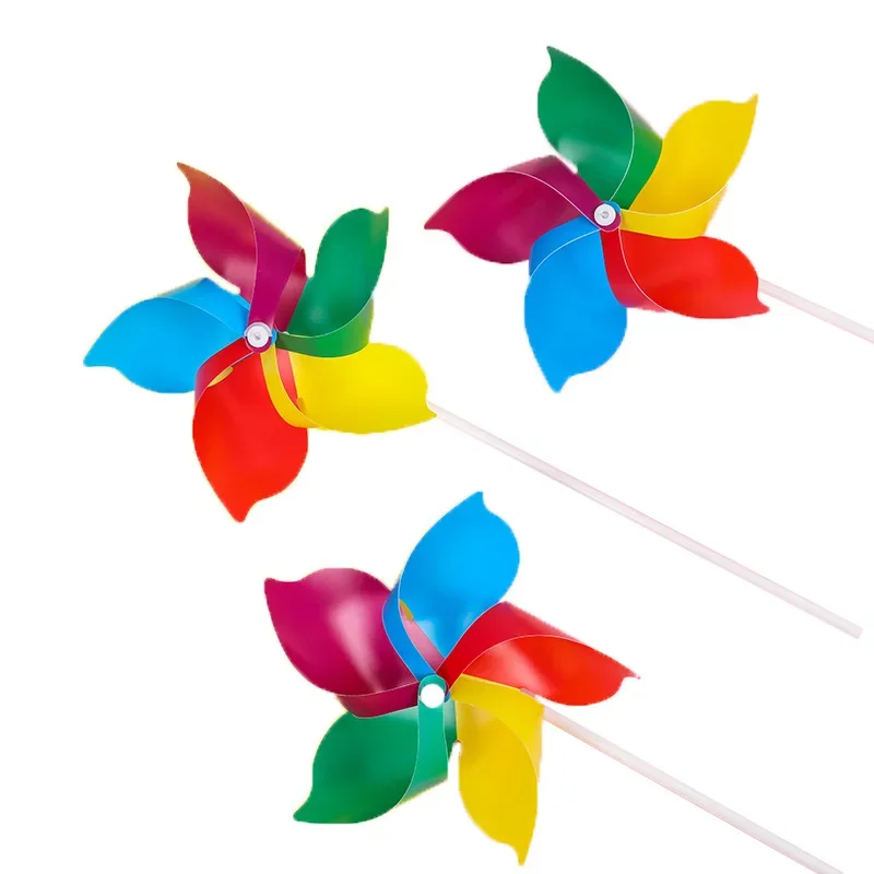 10 Cái Nhiều Màu Sắc Pinwheel Cối Xay Gió Gió Spinner Vườn Sân Nghệ Thuật Trang Trí Đồ Chơi Ngoài Trời