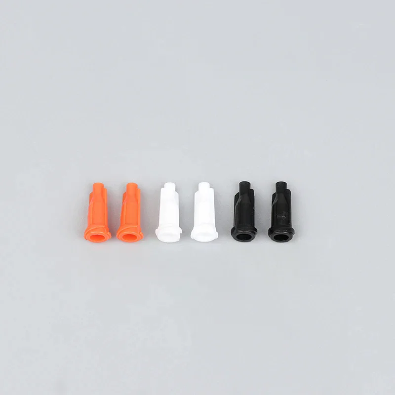 100Pcs Plastic Syringe Tips Caps Injector Dispenser Dispensing Needle Sealing Plug Standard Syringe Stop Caps Supplies