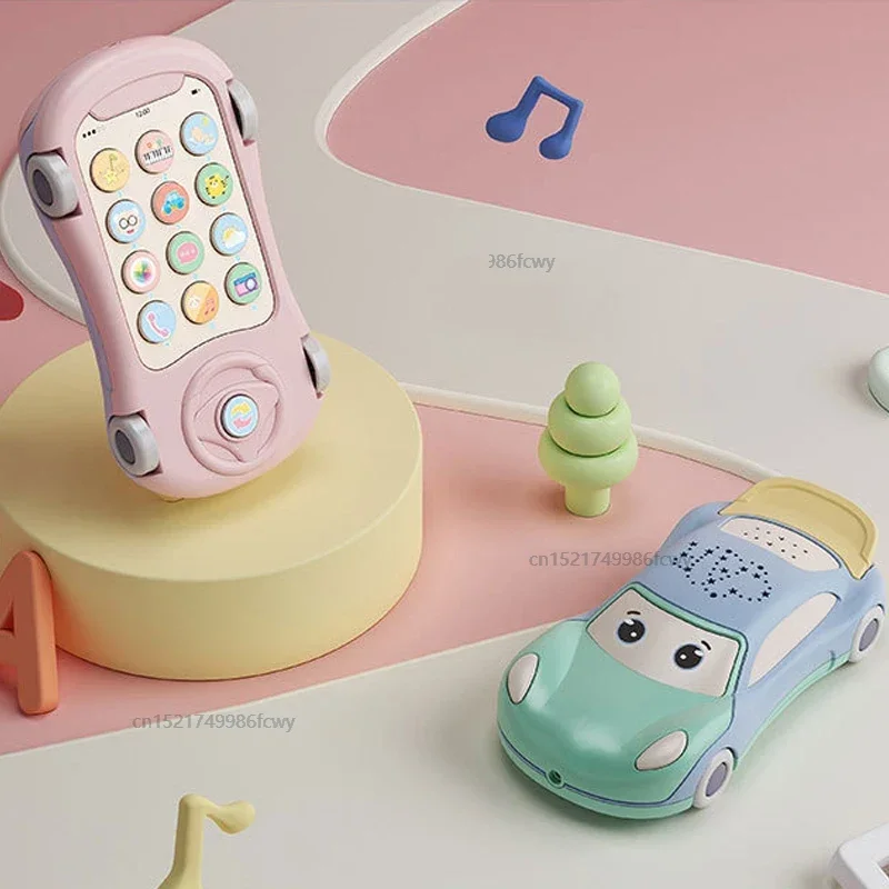 Baby Phone Toy Music Sound Telephone Sleeping Toys with Teether Simulation Toys Phone Infant Early Educational Toy Kids Gifts