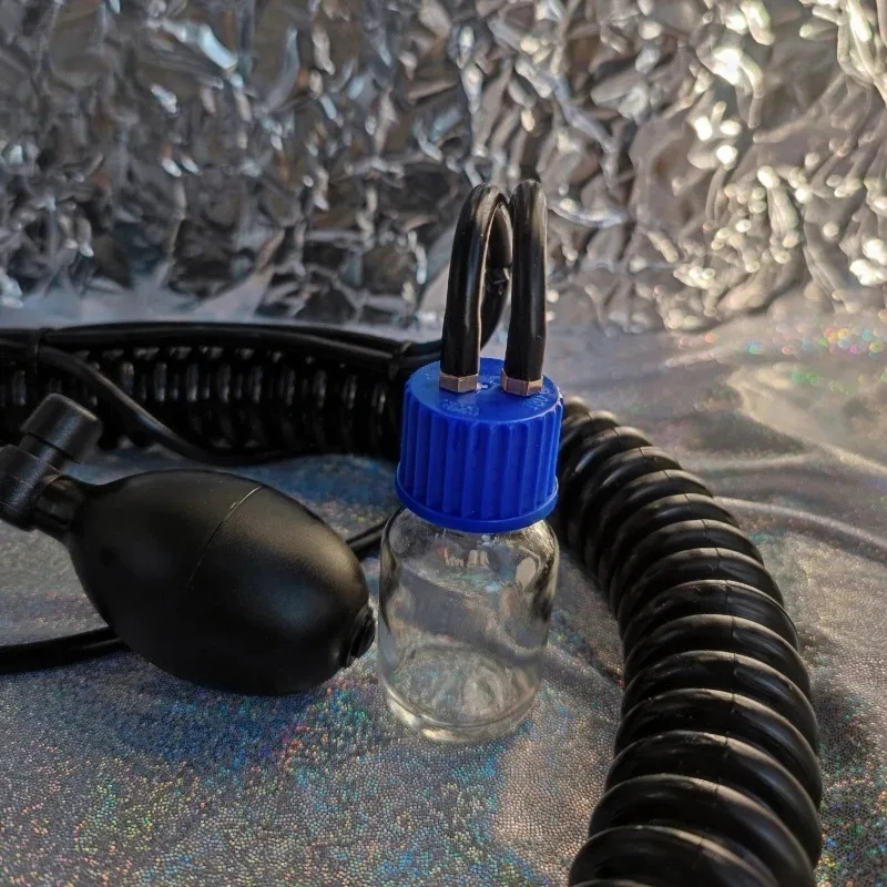 Gas Mask Air Hose with Metal Connector 25mm ID Rubber Breathing Tube Replacement Part