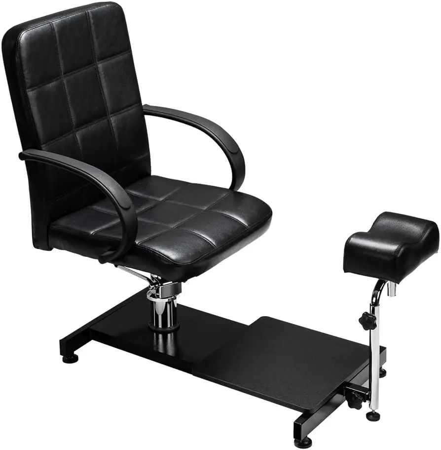 Unit Chair with Hydraulic Chair & Foot Rest, Foot Massage Station Nail Spa Furniture, Perfect for Beauty Salon Home Use