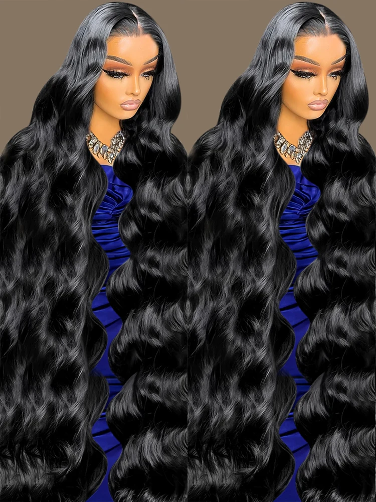 40 46 50 Inch Body Wave 13x6 HD Lace Front Human Hair Wig Brazilian Wet And Wavy 13x4 Lace Frontal Wigs For Women 250% Density