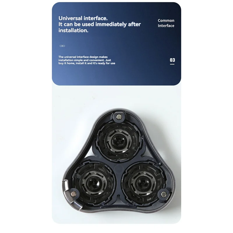 AB43-Xiaomi 용 Mijia S302 건식 습식 면도기 교체 전기 면도기 면도기 헤드 수염 트리머 블레이드 부품