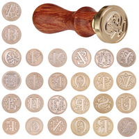 Vintage Wax Seal Stamp Classic A-Z Retro Seals Wooden Stamps Alphabet Craft 26 Letter Sealing Wax Home Decor Dropshipping