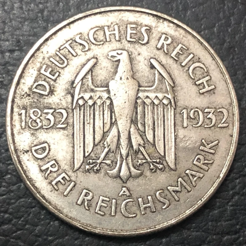 1932 Germany 3 Reichsmark Goethe