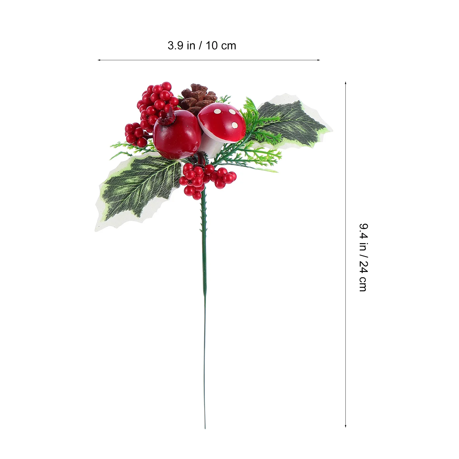 

5Pcs Christmas Red Berry Branches Artificial Bright Lifelike DIY Bouquet Photo Props Wedding Home Holiday Decoration