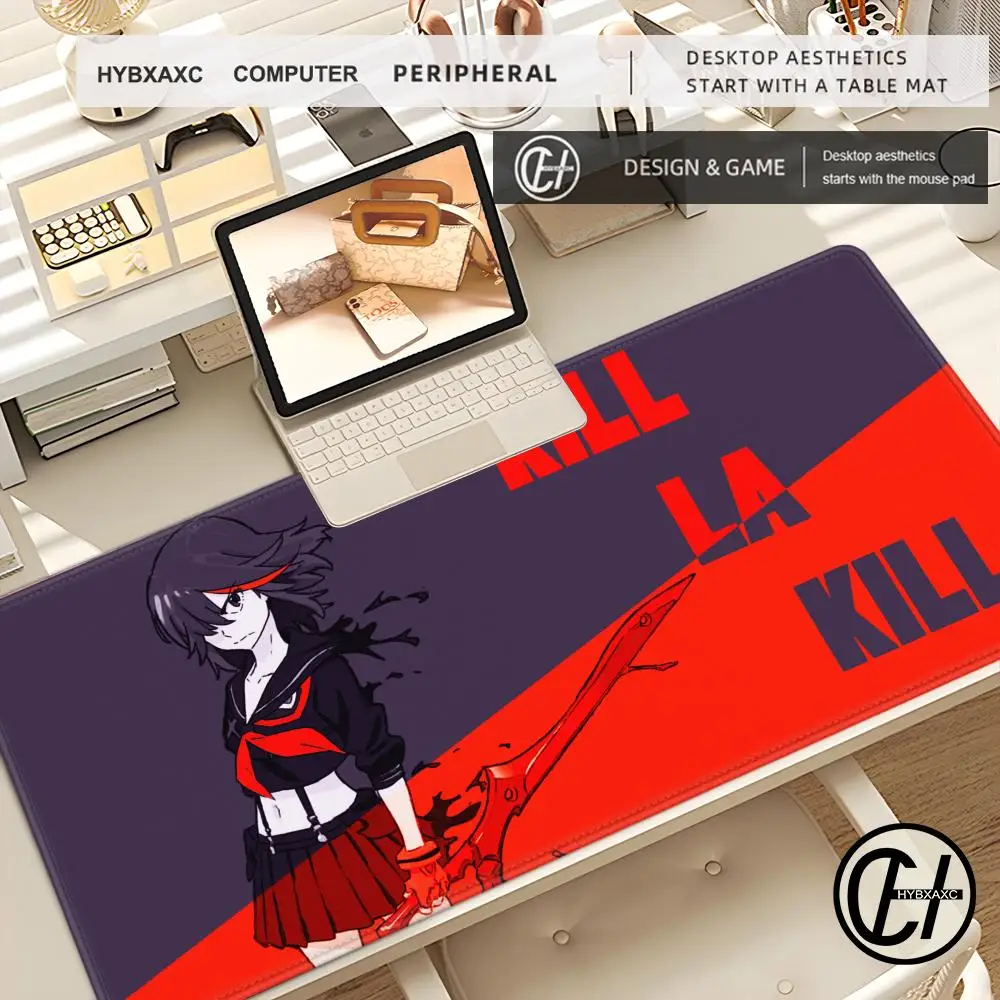 Alas Mouse Meja Anime Kill La Kill Alas Meja HD Matoi Ryuuko Lucu Alas Keyboard Gaming Diperpanjang Alas Mouse Gamer XXL 90X40 Alas Meja