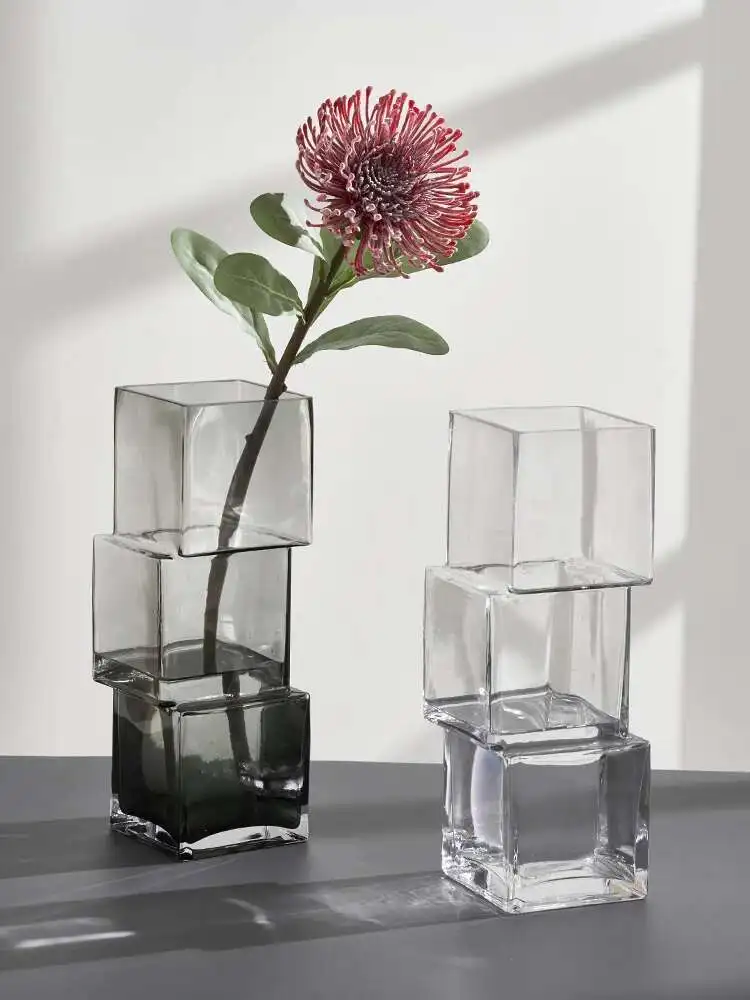 

INS Windshield Vase, Transparent, High Grade, Luxury Decoration, Creative Living Room Flower Arrangement, High Grade, Network