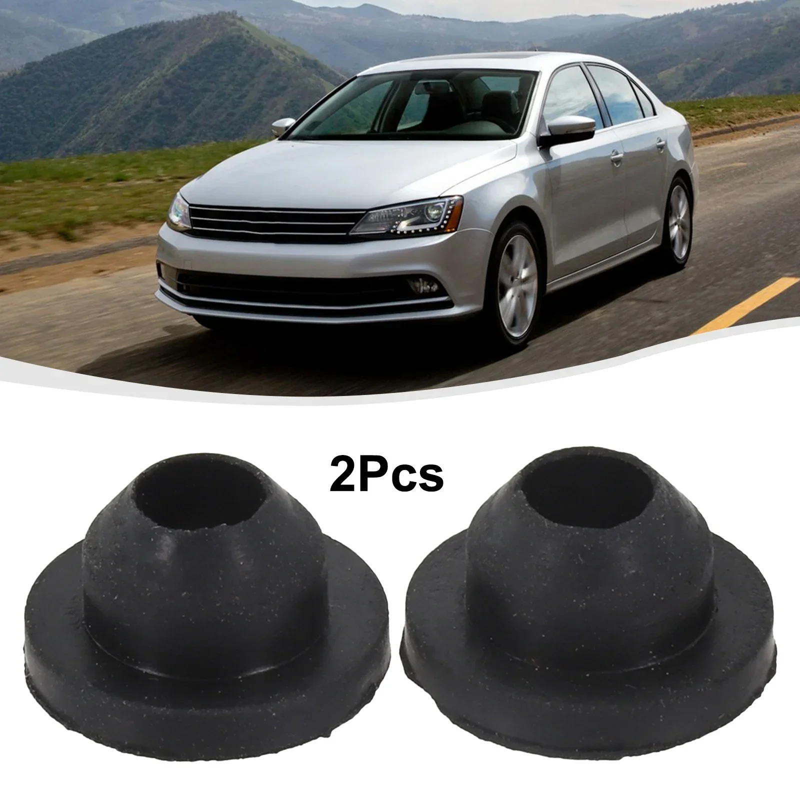 For Passat For Opel For Vauxhall For Golf 2pcs Washer Bottle Pump Rubber Grommets 443955465 Car Engine Parts Replacement Tools