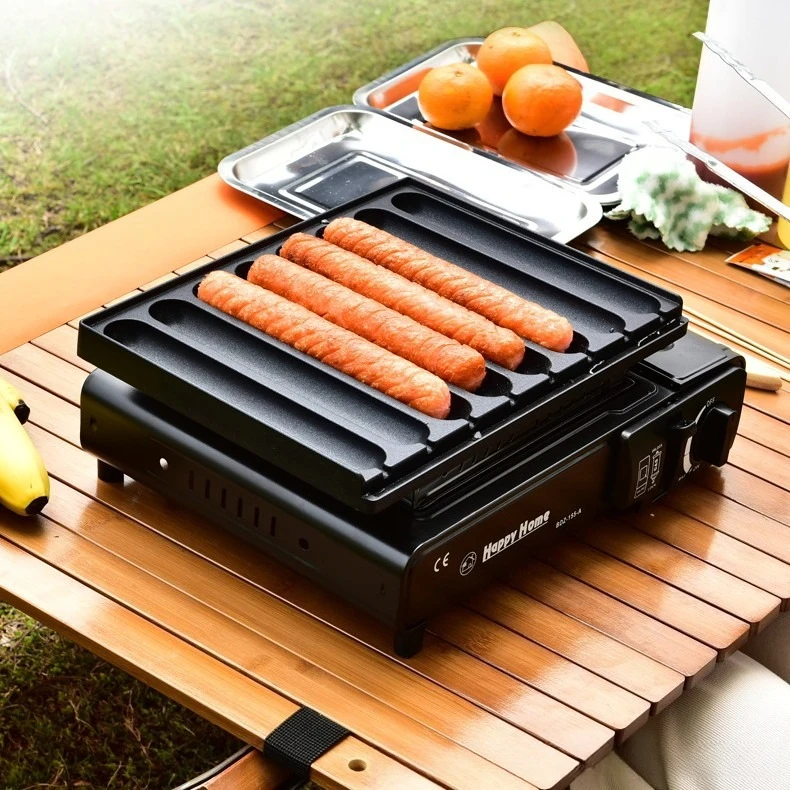 8 Tubes Commercial  Sausage Grilling Machine Hot Dog Roaster Non Stick Baking Pan Mold for Street Stall Outdoor Business Lab