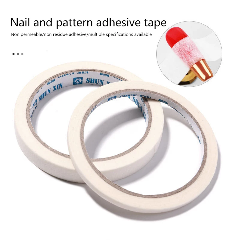 1Roll Grade White Masking Nail Art Tape French Stripe Style Edge Guide Tips Glue Sticker Edge Guide Tips Manicure Nail Tools