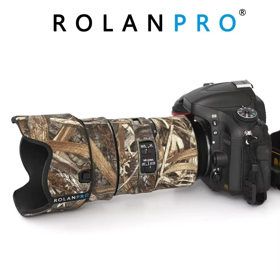 

Защитный чехол ROLANPRO для объектива Nikon AFS 24-70mm F/2.8E ED VR, камуфляжный, для фотоаппарата, для защиты объектива, чехол-футляр для фотосъемки