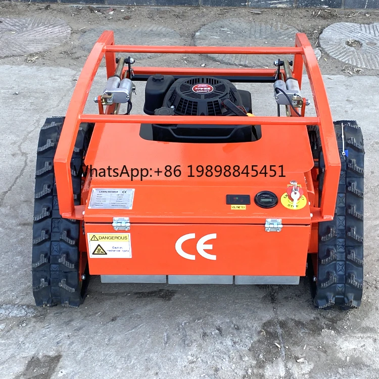 Electric Start 224cc Remote Control Slope Lawn Mower with Brushless Drive Motor