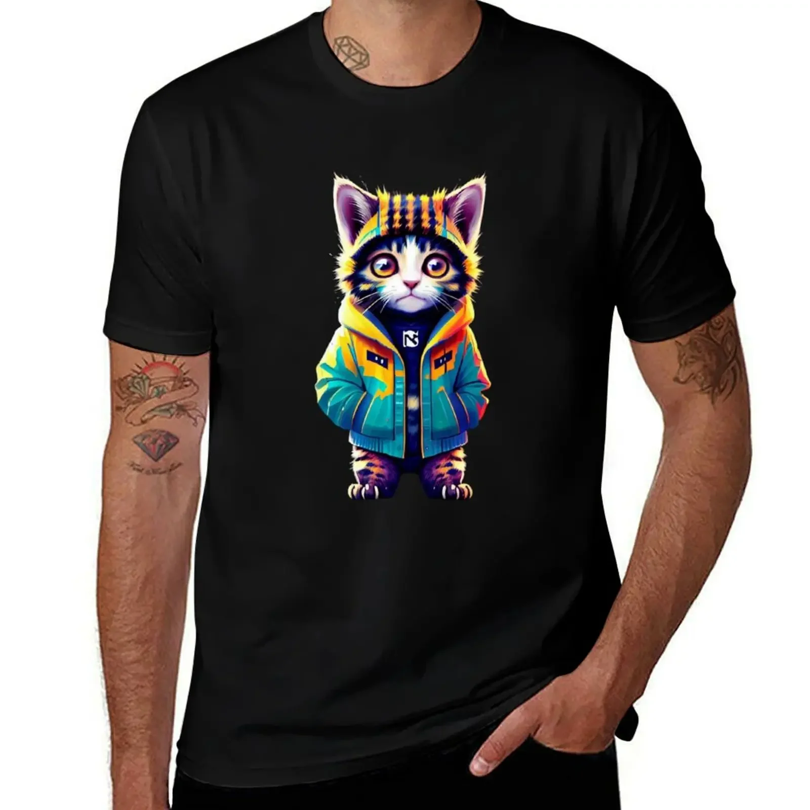 Fanny Cat Essential - Cute and Quirky Cat Lover Gift T-Shirt Big and Tall Loose Fit T-Shirt