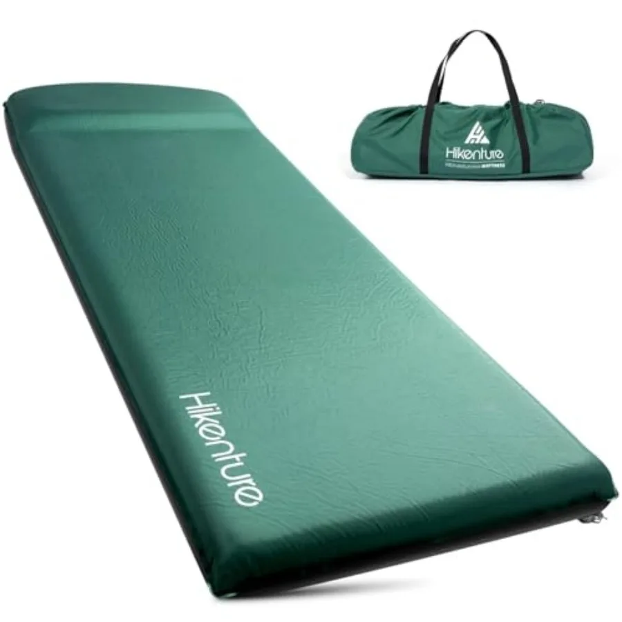 

Self Inflating Sleeping Pad for Camping, 3'' Ultra Thick Camping Pad with Pillow, 9.5 R-Value Insulated Camping Mattress, 4-Sea