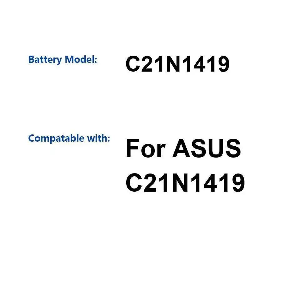 

Аккумулятор для ноутбука Asus C21N1419 Надежная замена 7660 мАч