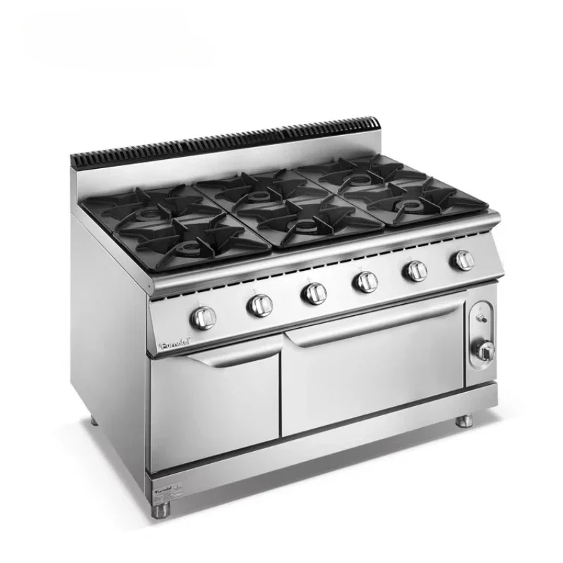 Professional Restaurant Kitchen Cooking Equipment Commercial Gas 4/6 Burner Cooking Stove with Oven