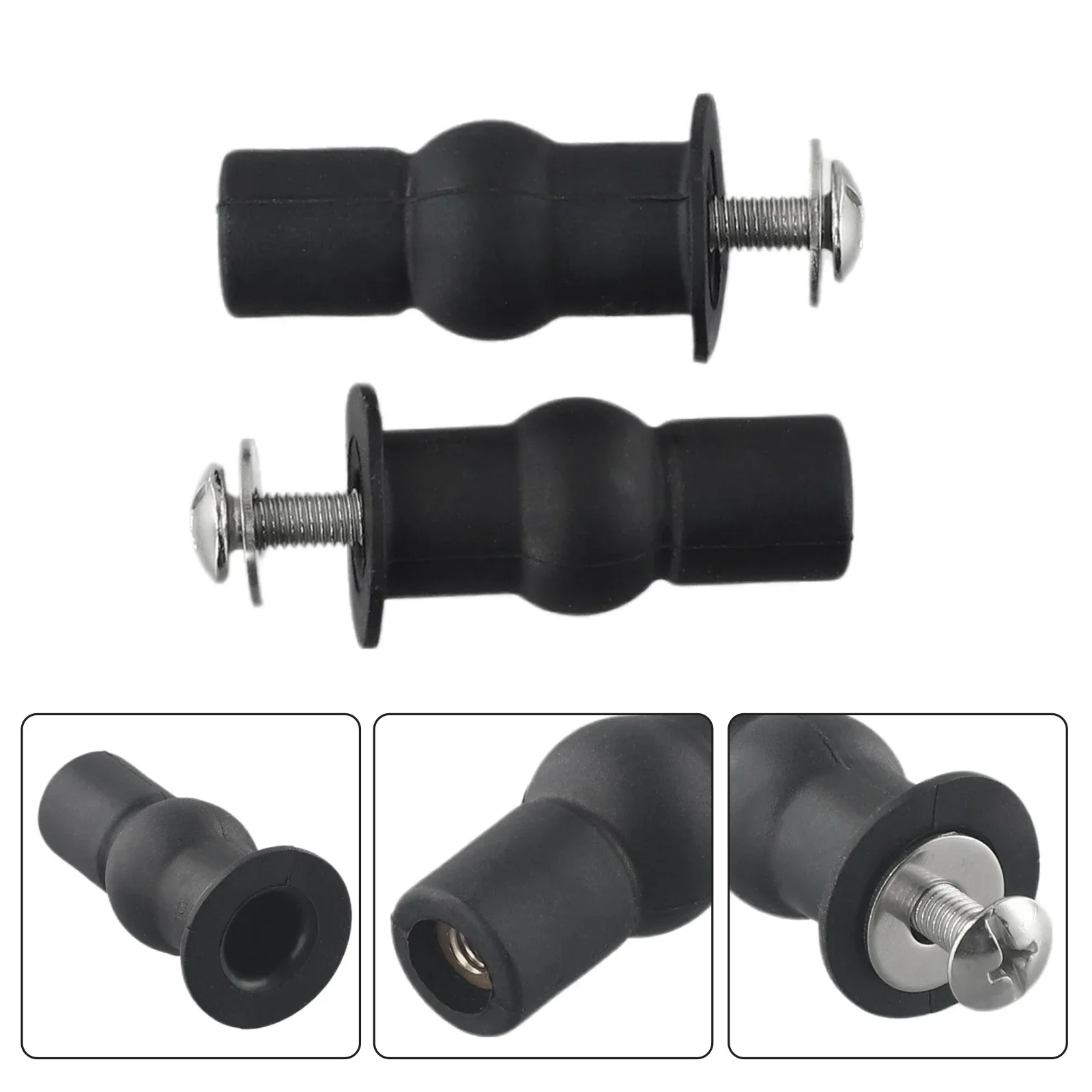 2 Pcs Toilet Seat Top Fix Seat Hinge Hole Fixings Well Nut Screw Rubber Back To Wall Toilet Cover Screw Cover Plate Accessories