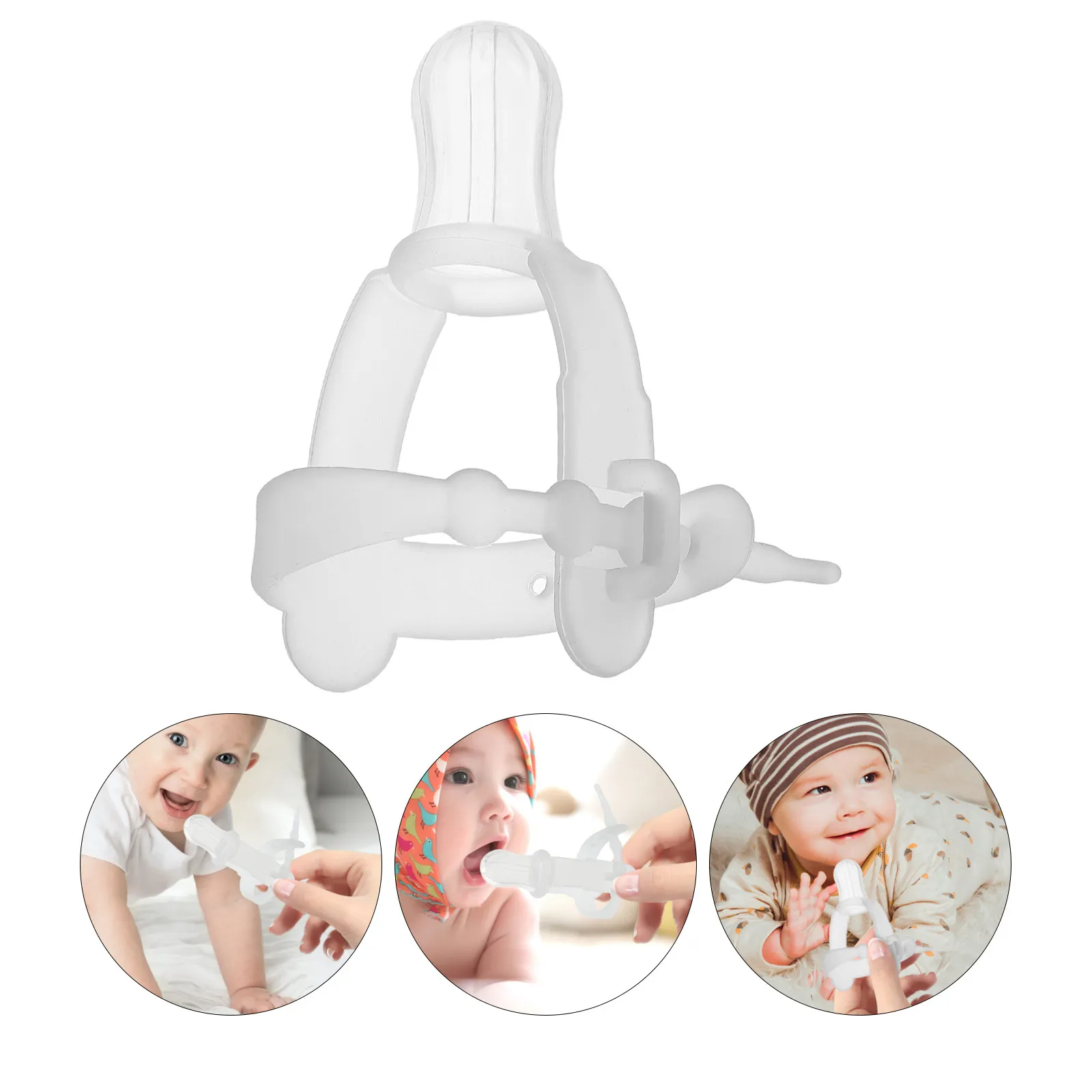 Silicone Thumb Teether for Infants Overcoming Thumb Sucking Soft Boilable Soothing Chew Relief Teething